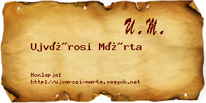 Ujvárosi Márta névjegykártya