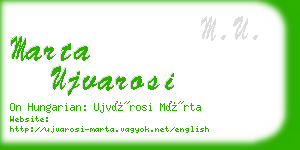 marta ujvarosi business card